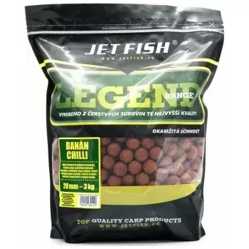 JET FISH Legend Range boilie 3kg - 20mm : BANÁN / CHILLI