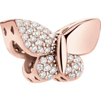 Přívěsek Pozlacený stříbrný přívěsek Beads se zirkony - motýl - AP540-0197