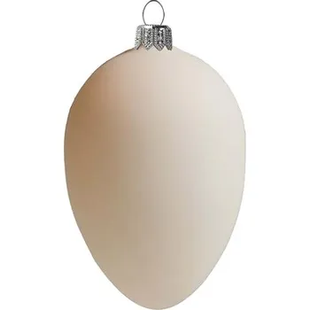 Skleněná béžová kraslice