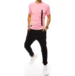 Růžovo-černá souprava s přezkami AX0367 Velikost: XL