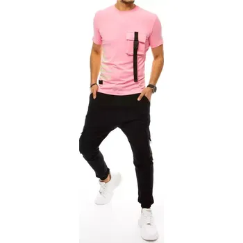 Růžovo-černá souprava s přezkami AX0367 Velikost: XL