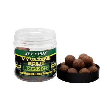 Boilies JetFish Jet Fish Legend range Vyvážené boilie BIOENZYM FISH LOSOS ASA 20mm 250ml