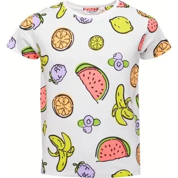 Dívčí tričko Dívčí triko Lewro CARITA 152/158 Bílá, Mix