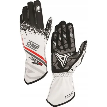 Rukavice Rukavice na motokáry OMP KS-2 ART '25 bílé vel XXS