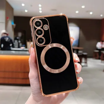 Pouzdro na mobilní telefon Frames gelový obal s podporou MagSafe na Samsung Galaxy S25+ - černý