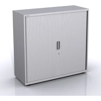 Šatní skříň BISLEY Spisová skříň s žaluziovými dveřmi SYT12/34, Vyberte barvu / kombinaci: Sepia Brown (br8, RAL 8014), strukturovaný lak, Vyberte roletu: javor