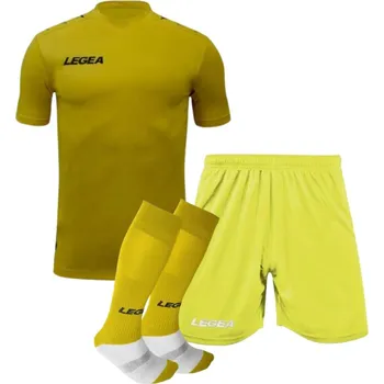 Sada 15 kompletů Legea Baviera vč.stulpen a číslic žlutá Velikost: S