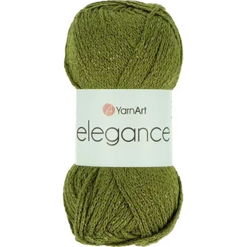 Příze Yarnart Elegance 113 zelená se zlatou nití