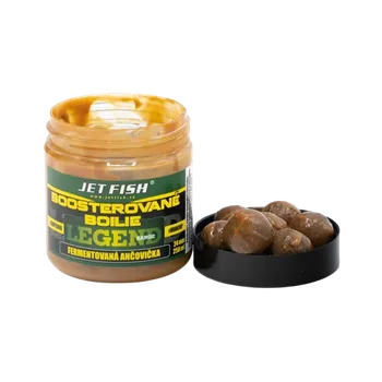 Boilies JetFish Jet Fish Legend Range Boosterované boilie FERMENTOVANÁ ANČOVIČKA 24mm 250ml