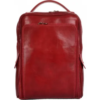 Městský batoh Kožený batoh 555 červený