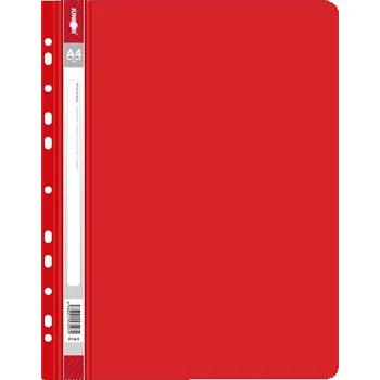 Červený rychlovazač A4 s europerforací
