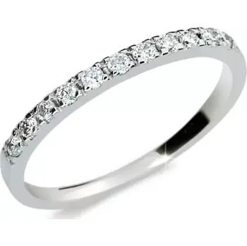 Prsten Zásnubní prsten bílé zlato 585/1000 zirkon ZP1670 velikost 56