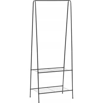 Věšák Věšák na oblečení - černý, ocelový, 59x35x150cm