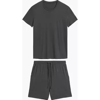 Pánské pyžamo Pánské letní krátké pyžamo Atlantic BNMP-005 S-2XL męska Velikost: XXL, Barva: Tmavě modrá