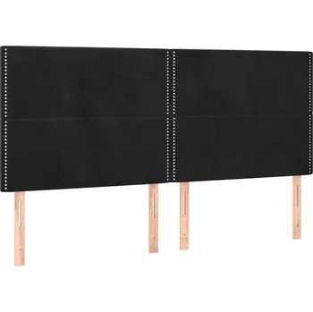 Čelo postele sametové 100x78/88 cm, černé