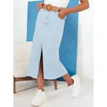 Světle modrá midi sukně s rozparkem ELLENA CY0448 Velikost: ONE SIZE