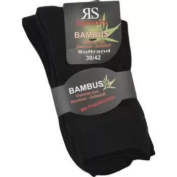 Pánské ponožky Zdravotní bambusové jednobarevné ponožky s froté chodidlem RS