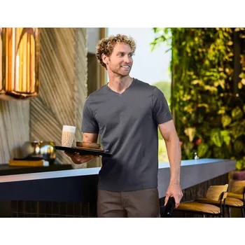 Dámské tričko e.s. Tričko cotton V-Neck velikost S antracit Strauss Pracovní oblečení