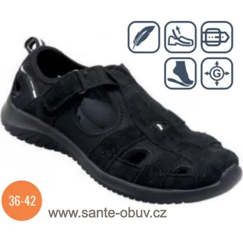 Dámská zdravotní obuv SANTÉ WD/704 BLACK vych. obuv vel.36-42, --- - 40