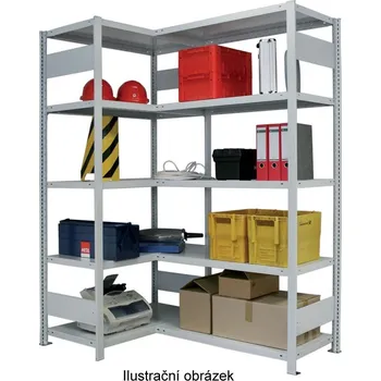 Dílenský regál META Rohový regál Clip pozink 97940