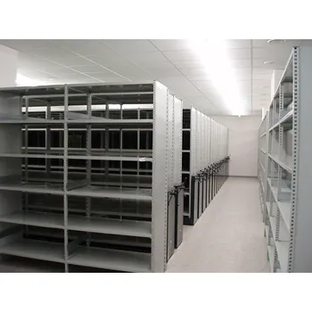 Dílenský regál Proman Posuvné regály šířky 830 mm typ E1.28, Vyberte počet řad: E1.28 - 1 řada