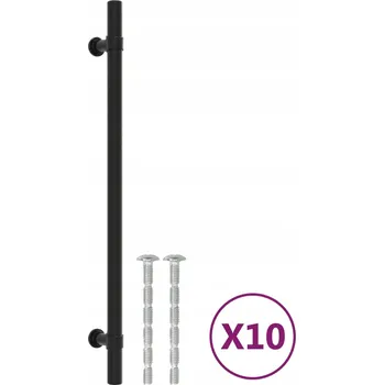 Nábytkové kování Retro Nábytkové úchytky, nerezová ocel, černé, 288x32mm