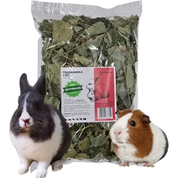 Krmivo pro hlodavce LIST JAHODY BYLINKY PRO KRÁLÍKA HLODAVCE PŘÍRODNÍ ČERSTVÉ PAMLSEK 300G
