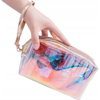 Kosmetická taška Holografická kosmetická taštička Candy 1 ks, rozměry 18,5 cm x 7 cm x 9 cm