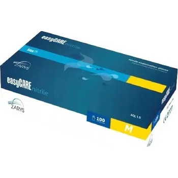 Vyšetřovací rukavice easyCARE nitril nitrilové diagnostické rukavice nepudrované 100ks Velikost: M