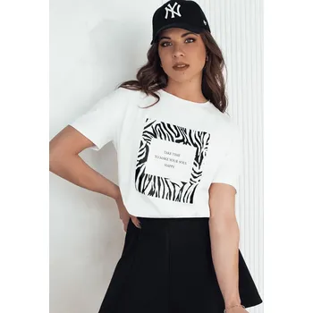 Dámské tričko Bílé tričko s potiskem TEBOHON RY2499 Velikost: L