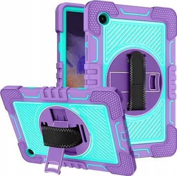Pouzdro na mobilní telefon Pouzdro pro Samsung Galaxy Tab A 8.4" s popruhem přes rameno, fialové