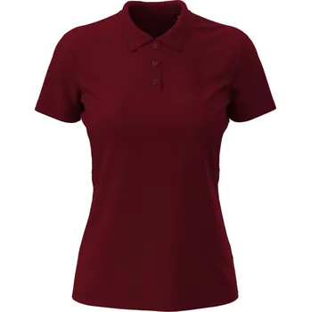 Pánské tričko Stedman Polokošile Lux Polo Women pique, krátký rukáv, dámská COT05916006605-bordeaux 2XL Bordó