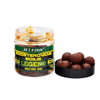 Boilies JetFish Jet Fish Legend Range Boosterované boilie CHILLI TUNA CHILLI 20mm 250ml