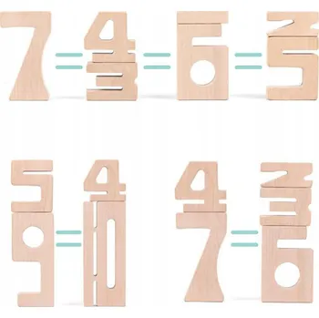 ostatní stavebnice SUMBLOX Mini Sada 38 Dřevěných Vzdělávacích Čísel STEM