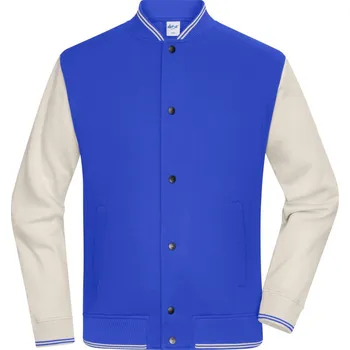 pracovní mikina James & Nicholson Mikina JN College 8044, bio bavlna, unisex COT028044amq04-royal/sands XL Modrá royal/písková