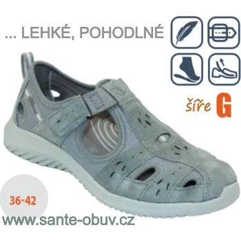 Dámská zdravotní obuv SANTÉ WD/704 GREY DUST vych. obuv šedá vel.36-42, --- - 41