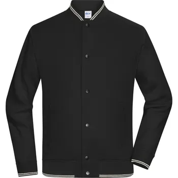 pracovní mikina James & Nicholson Mikina JN College 8044, bio bavlna, unisex COT02804480804-black/black XL Černá/černá