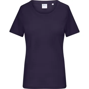 pracovní tričko James & Nicholson Tričko JN 8039, jemné žebrování, krátký rukáv, dámské COT028039abs04-deep purple XL Purpurová deep