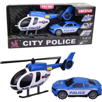 Vtrulník s policejním vozem