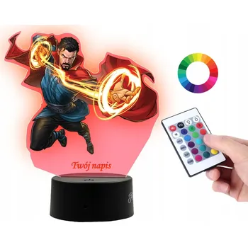 Lampička LAMPKA na SKLE Doctor Strange 3D LED RGB + DÁLKOVÝ OVLADAČ 16 BAREV