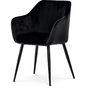 Jídelní židle Autronic Jazz PIKABK4 Jídelní židle, samet matný, černá