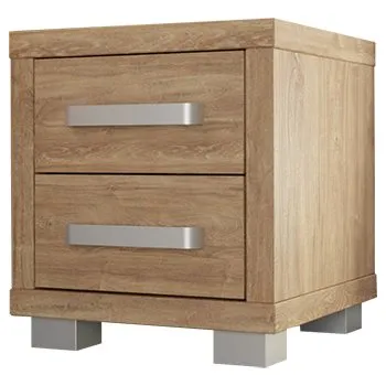 Noční stolek Ahorn dvojzásuvka noční stolek Dekor: Dub Kansas hnědý