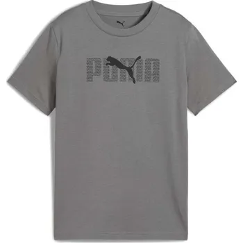 Chlapecké triko Puma ESSENTIALS LOGO LAB TEE B 140 Šedá, Černá