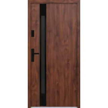 Vchodové dveře Hahn-Türke Vchodové dveře ATU68-M534 Barva: Ořech, Směr otevírání: Pravé, Ven, Celkové rozměry: 1100x2070mm