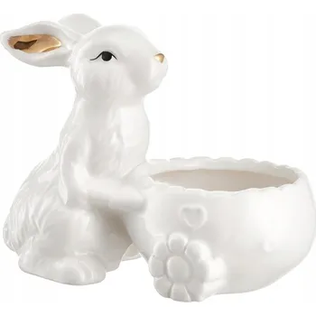 Velikonoční dekorace Velikonoční zajíček s miskou 13 cm BUNNY