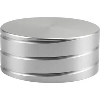 Příslušenství pro gramofon Muziker 2 in 1 Record Stabilizer with 45 Adapter Silver Stabilizátor