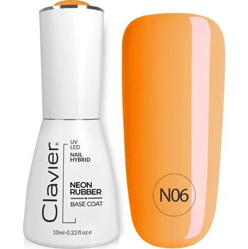 Přípravek na nehty CLAVIER_Luxury Nail Neon Rubber Base N06 10ml