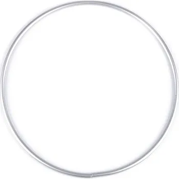 Kovový kruh / ucho na tašku Ø20 cm lehký hliník Varianta: stříbrná, Balení: 10 ks