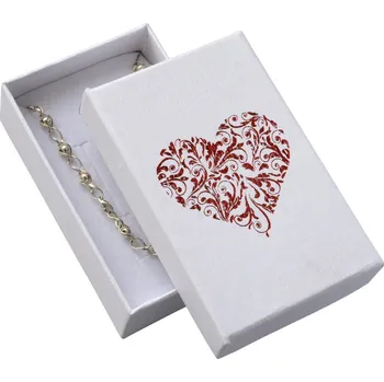 Dárková krabička JK Box Bílá krabička se srdíčkem LD-6/A1/A7 + 2 měsíce na vrácení zboží