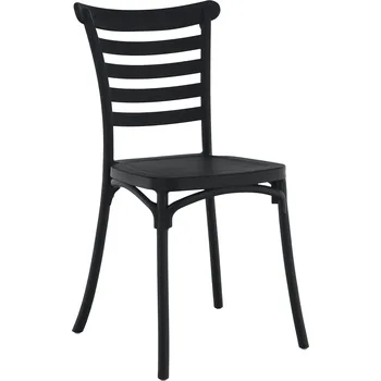 Stohovatelná židle, černá, SAVITO
